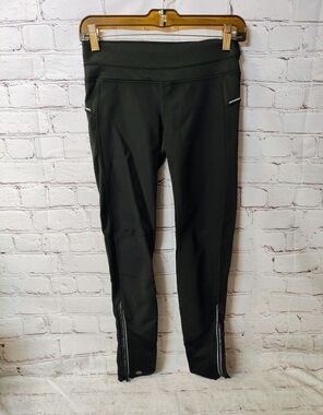 Athleta  Women's Trail Side Zip Legging Pants Reflective Rear Pocket  XS